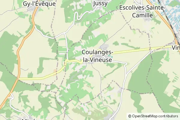 Mapa Coulanges-la-Vineuse