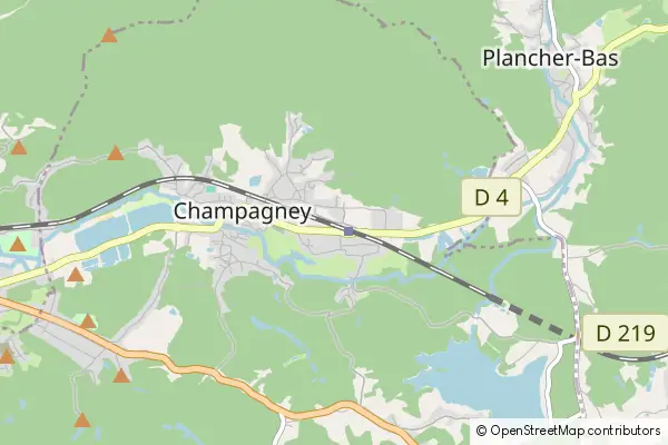 Mapa Champagney