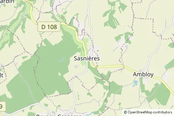 Mapa Sasnières