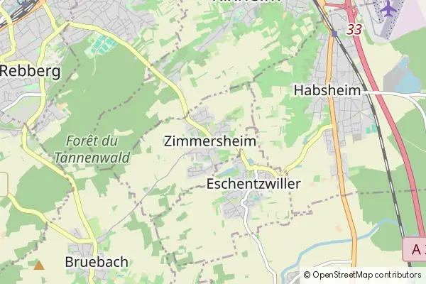 Mapa Zimmersheim