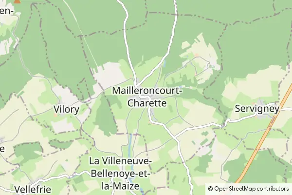 Mapa Mailleroncourt-Charette