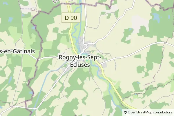 Mapa Rogny-les-Sept-Écluses