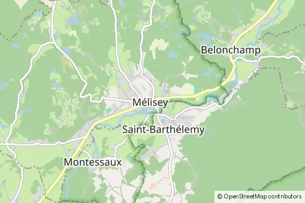 Mapa Mélisey