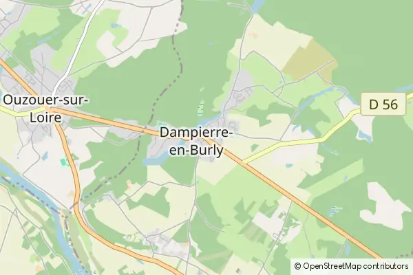 Mapa Dampierre-en-Burly