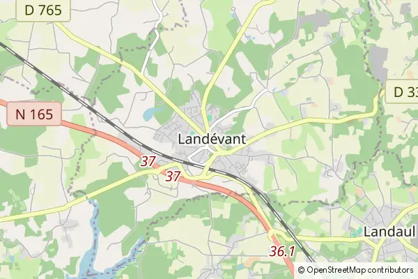 Mapa Landévant