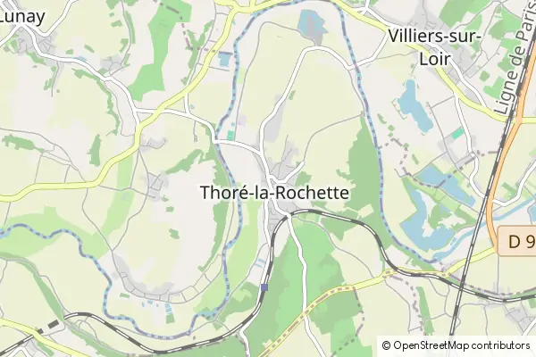 Mapa Thoré-la-Rochette