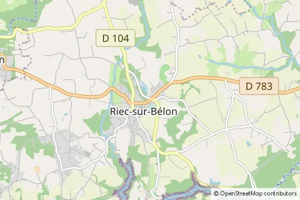 Mapa Riec-sur-Belon