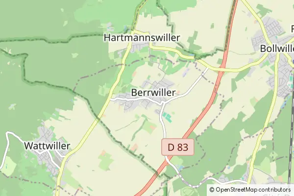 Mapa Berrwiller