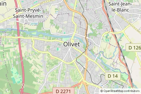 Mapa Olivet