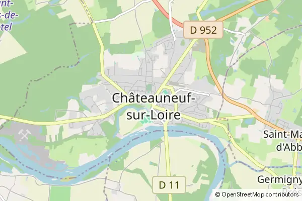 Mapa Châteauneuf-sur-Loire