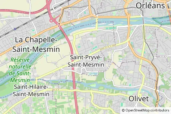 Mapa Saint-Pryvé-Saint-Mesmin