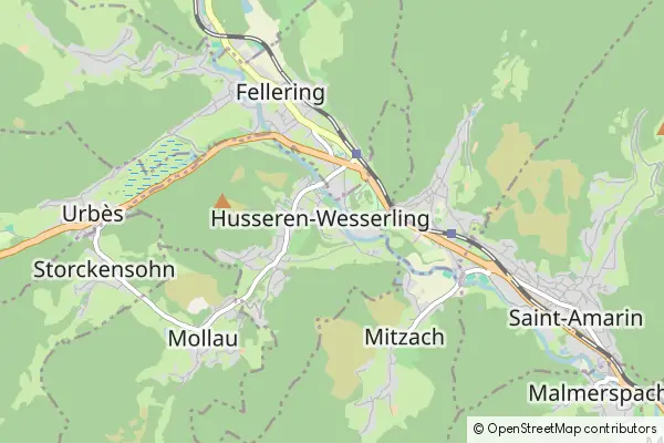 Mapa Husseren-Wesserling