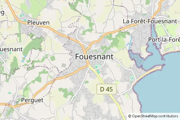 Mapa Fouesnant