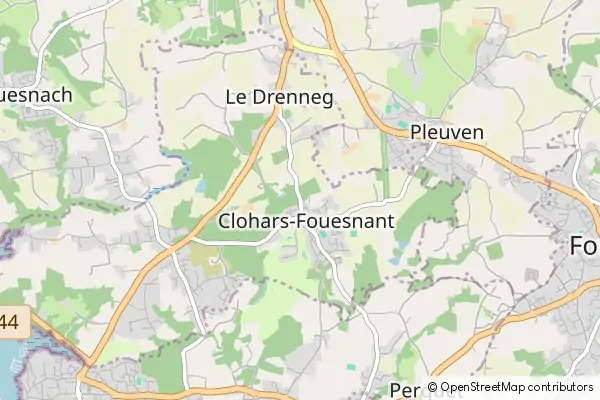 Mapa Clohars-Fouesnant