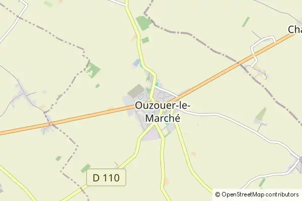 Mapa Ouzouer-le-Marché