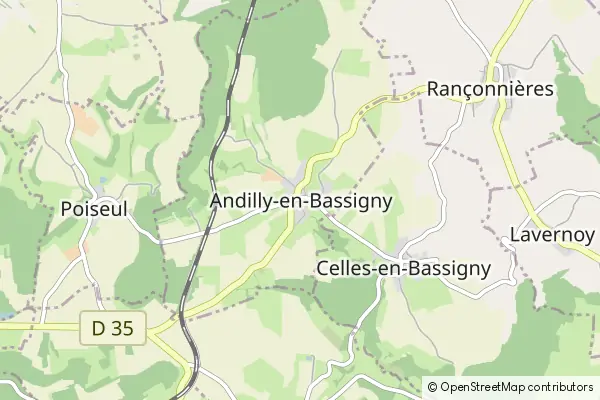 Mapa Andilly-en-Bassigny