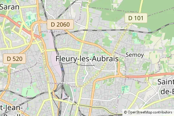 Mapa Fleury-les-Aubrais