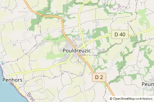 Mapa Pouldreuzic