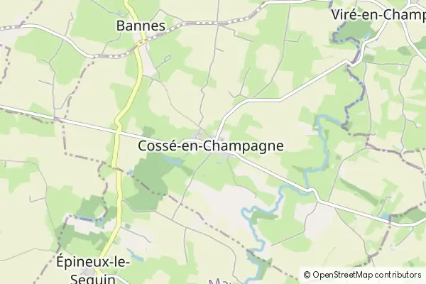 Mapa Cossé-en-Champagne