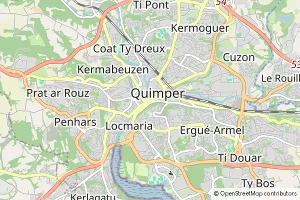 Mapa Quimper