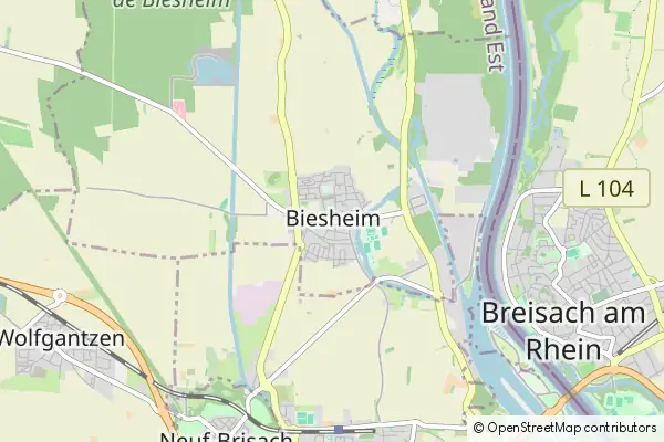 Mapa Biesheim