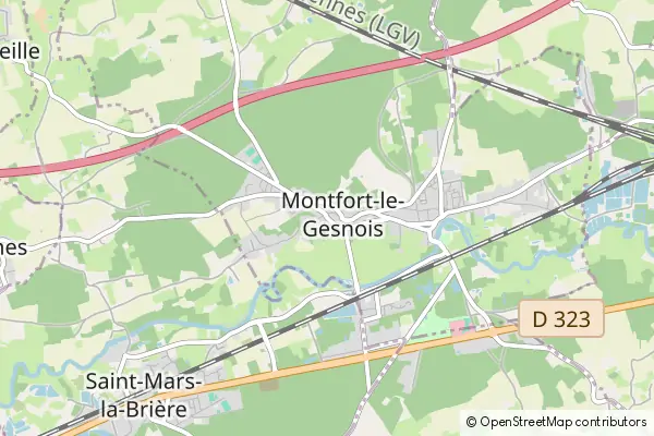 Mapa Montfort Le Gesnois