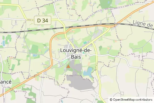 Mapa Louvigné-de-Bais