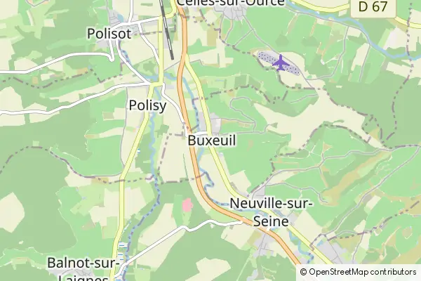 Mapa Buxeuil