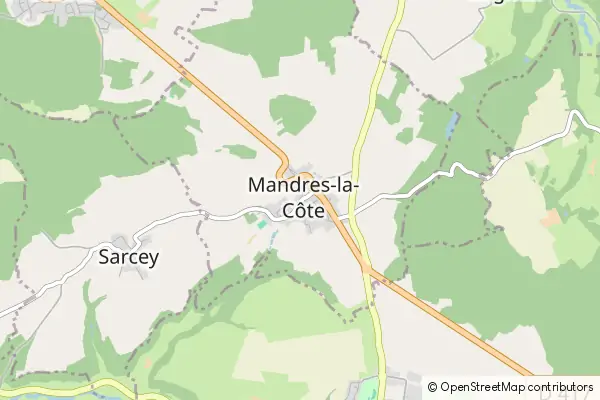 Mapa Mandres-la-Côte