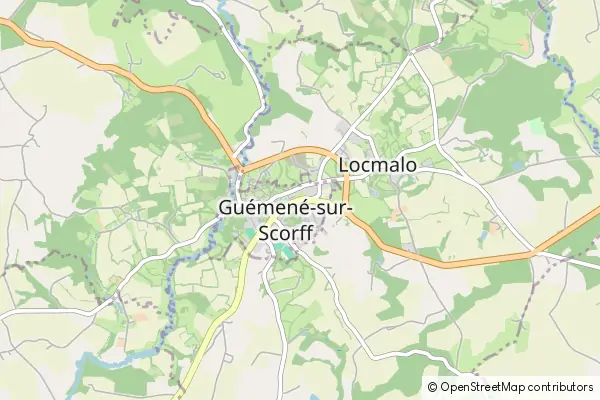 Mapa Guémené-sur-Scorff