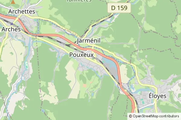 Mapa Pouxeux