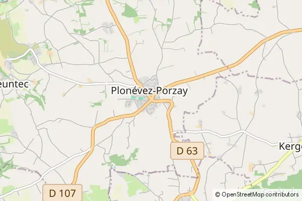 Mapa Plonévez-Porzay