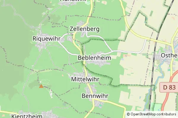 Mapa Beblenheim