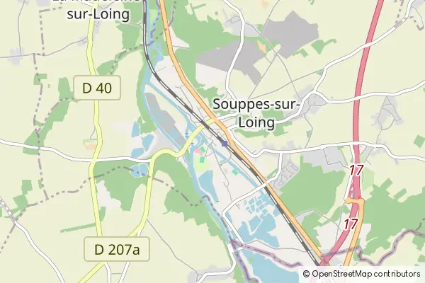 Mapa Souppes-sur-Loing