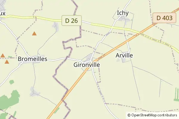 Mapa Gironville