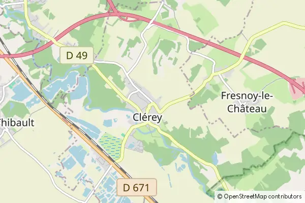 Mapa Clérey