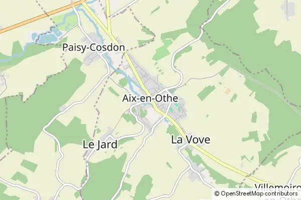 Mapa Aix-en-Othe