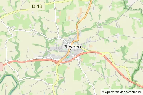 Mapa Pleyben