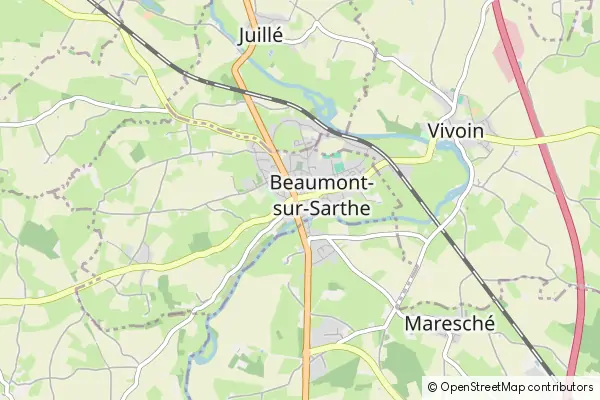 Mapa Beaumont-sur-Sarthe