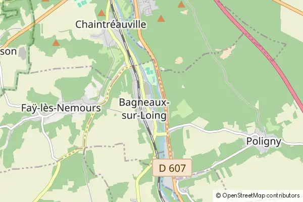 Mapa Bagneaux sur Loing