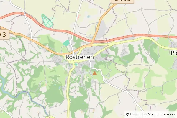 Mapa Rostrenen