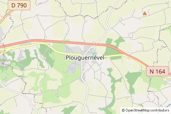 Mapa Plouguernével