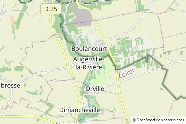 Mapa Augerville-la-Rivière