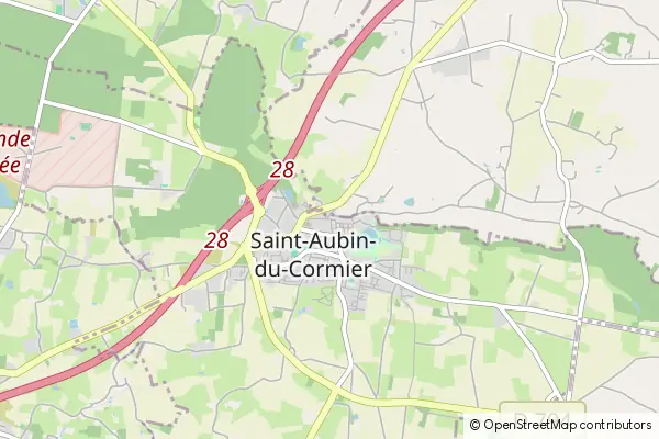 Mapa Saint-Aubin-du-Cormier