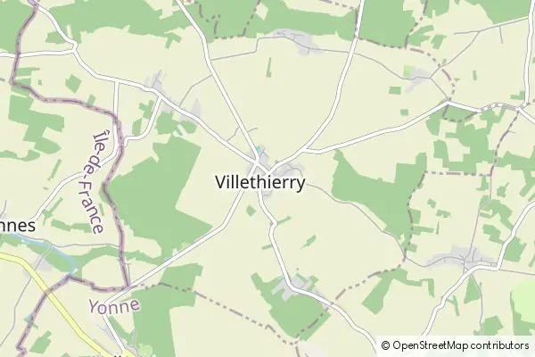 Mapa Villethierry