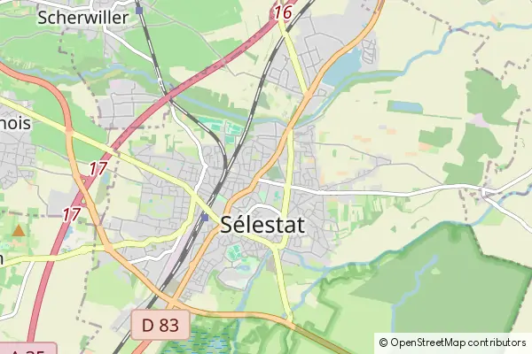 Mapa Sélestat