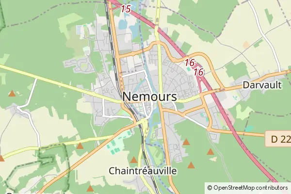 Mapa Nemours