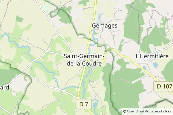 Mapa Saint-Germain-de-la-Coudre