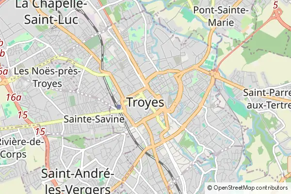 Mapa Troyes