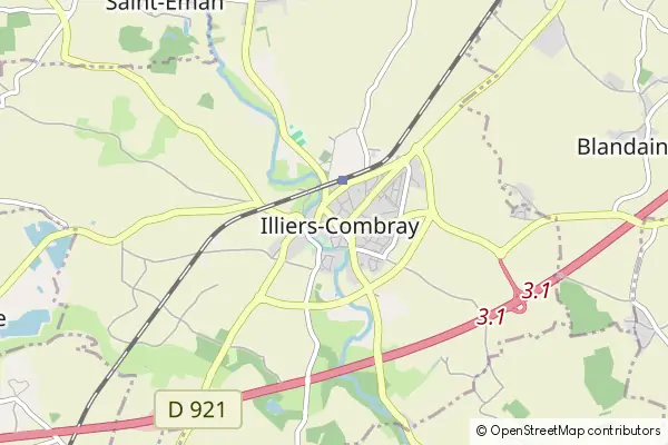 Mapa Illiers-Combray